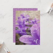 パープルベルフラワーズフローラブライダルシャワー