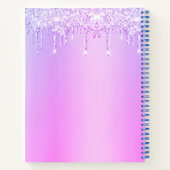 パープルベーカリーケーキグリッタードリップスパストリーデザート ノートブック (裏面)