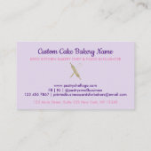 パープルベーカリーシェフ女性ベジタリアン調理器 名刺 (裏面)