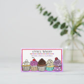 パープルベーカリー |かわいいカップケお洒落ーキ 名刺 (スタンド正面)