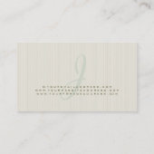 パープルベージュアンドグリーンフラワーイラストレーション 名刺 (裏面)