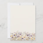 パープルベージュワイルドフラワーズブライダルシャワー 招待状 (裏面)