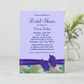 パープルペアカックのブライズシャワー 招待状 (スタンド正面)