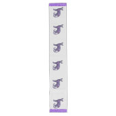 パープルペイズリースフィンクスペイズリー ロングテーブルランナー (正面)