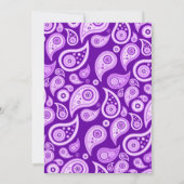 パープルペイズリーブライダルシャワー招待状 招待状 (裏面)