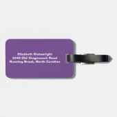 パープルペイズリーラゲッジタグ ラゲッジタグ (裏面横)