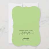 パープルペイズリーラディバグテーマガールベビーシャワー 招待状 (裏面)