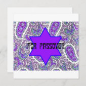 パープルペイズリー通行人挨拶カード シーズンカード (正面/裏面)