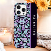 パープルペイズリー オーダーネーム Case-Mate iPhoneケース