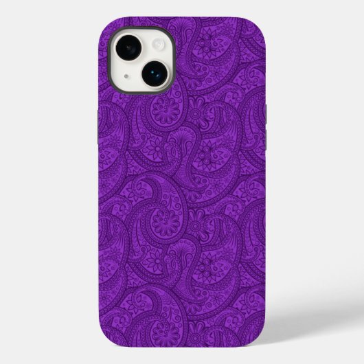 パープルペイズリー Case-Mate iPhoneケース (裏面)