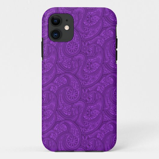 パープルペイズリー Case-Mate iPhoneケース (裏面)