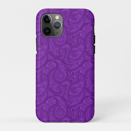 パープルペイズリー Case-Mate iPhoneケース (裏面)