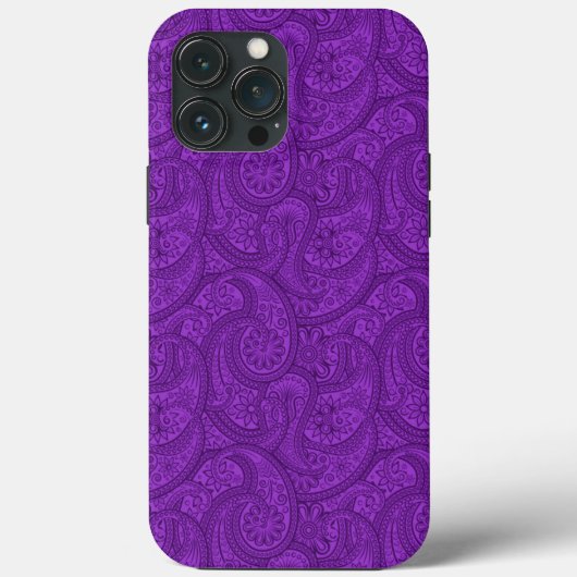 パープルペイズリー Case-Mate iPhoneケース (裏面)