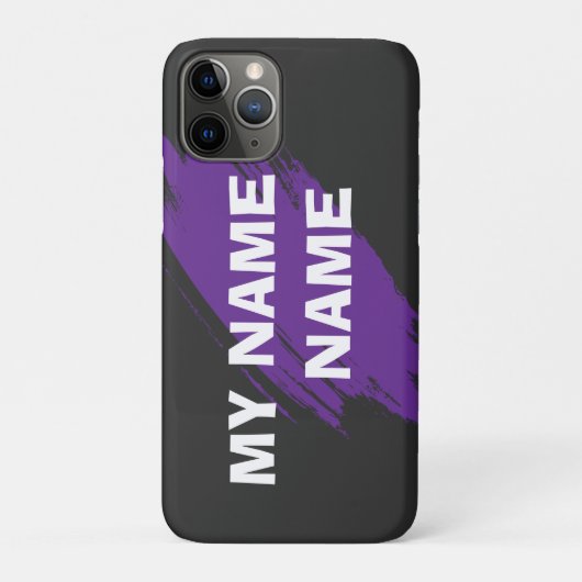 パープルペイントのカスタムテキスト Case-Mate iPhoneケース (裏)