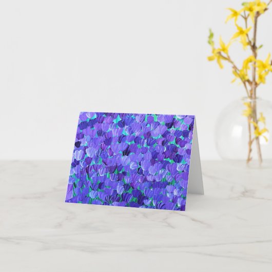 パープルペタルズ カード (黄色い花)