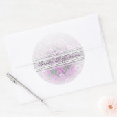 パープルペチュニアエレガントステッカー ラウンドシール (封筒)