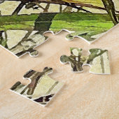 パープルペチュニアスクローズアップ ジグソーパズル (側面)