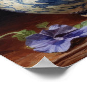 パープルペチュニアフラワーズアートプリントポスター ポスター (角)