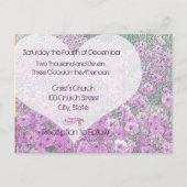 パープルペチュニア結婚式招待状 インビテーションポストカード (裏面)