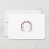 パープルペチュニア結婚式RSVP挿入ヴィンテージ新しい 招待状 (裏面)