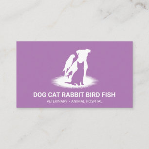 パープルペットストアブティック 猫 犬 鳥 うさぎ 魚 名刺