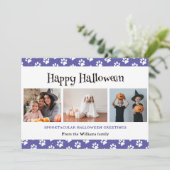 パープルペットポーズフォトハッピーハローウィン シーズンカード (スタンド正面)
