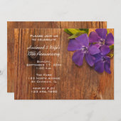 パープルペリウィンクルとバーンウッド記念日パーティー 招待状 (正面/裏面)