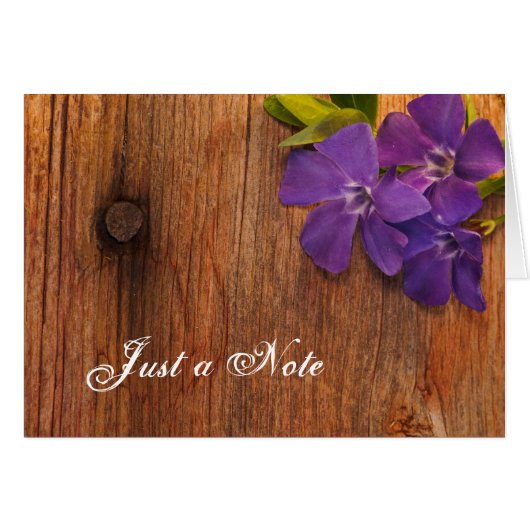 パープルペリウィンクルと納屋の木Just a Note (正面横)