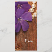 パープルペリウィンクルバーンウッドカントリーウェディングメニュー メニュー (正面)