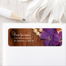 パープルペリウィンクル、真珠とバーンドウッドカントリー ラベル