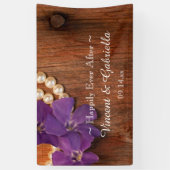 パープルペリウィンクル、真珠とバーンドウッド結婚ズ 横断幕 (縦)