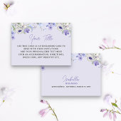パープルペリフローラキンセアニェラ披露宴 エンクロージャーカード
