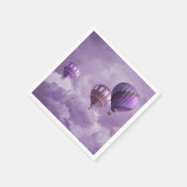 パープルホットエアバルーンナプキン スタンダードカクテルナプキン (角)