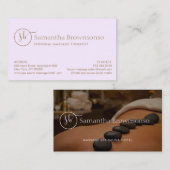 パープルホットストーンスパリトリートマッサージ 名刺 (正面/裏面)