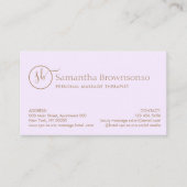 パープルホットストーンスパリトリートマッサージ 名刺 (正面)