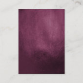 パープルホットピンク金ゴールドフローラ結婚QRCodeの詳細 エンクロージャーカード (裏面)