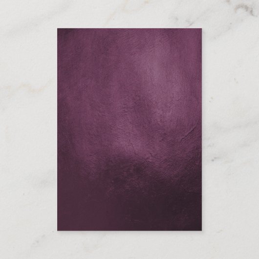 パープルホットピンク金ゴールドフローラ結婚QRCodeの詳細 エンクロージャーカード (裏面)