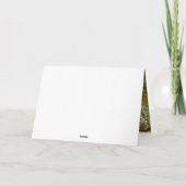 パープルホットピンク金ゴールド水彩フローラ有難う カード (裏面)