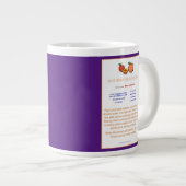 パープルホットブランディド桃レシピマグ ジャンボコーヒーマグカップ (正面右)