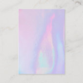 パープルホフェイクロソーシャルメディアイヤリングディスプレイカード 名刺 (裏面)