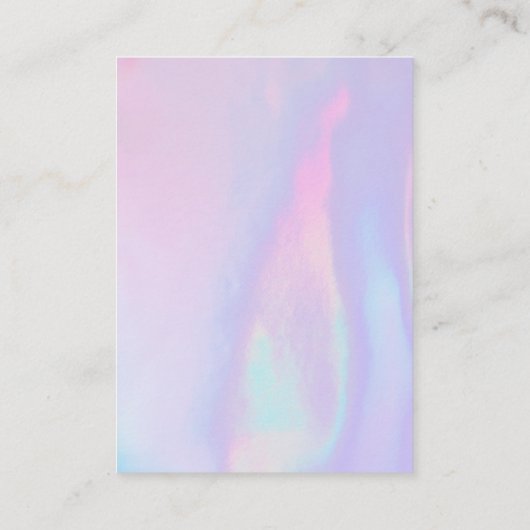 パープルホフェイクロソーシャルメディアイヤリングディスプレイカード 名刺 (裏面)