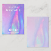 パープルホフェイクロソーシャルメディアイヤリングディスプレイカード 名刺 (正面/裏面)