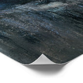 パープルホライズンランドスケープ抽象芸術アート ポスター (角)