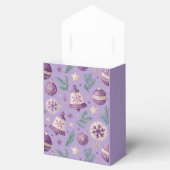 "パープルホリデーオーナメントとベルギフトボックス" フェイバーボックス (オープン)