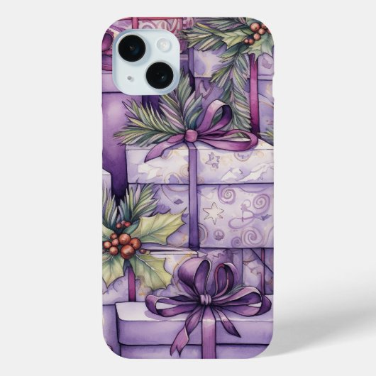 パープルホリデープレゼント Case-Mate iPhoneケース (裏面)