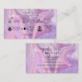 パープルホログラフィックエッセンシャルカップケ気にーキ 名刺 (正面/裏面)