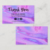 パープルホログラフィックサンキュー 名刺 (正面/裏面)