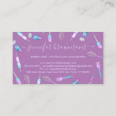 パープルホログラムベーカリー自家製シェフパティスリー 名刺 (裏面)