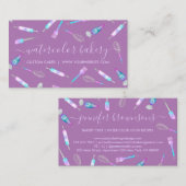 パープルホログラムベーカリー自家製シェフパティスリー 名刺 (正面/裏面)