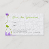 パープルホワイトとグリーンデザイン 名刺 (裏面)